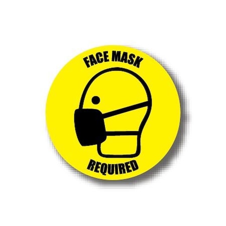 Ergomat 32in CIRCLE SIGNS Face Mask Required DSV-SIGN 1024 #0793 -UEN
